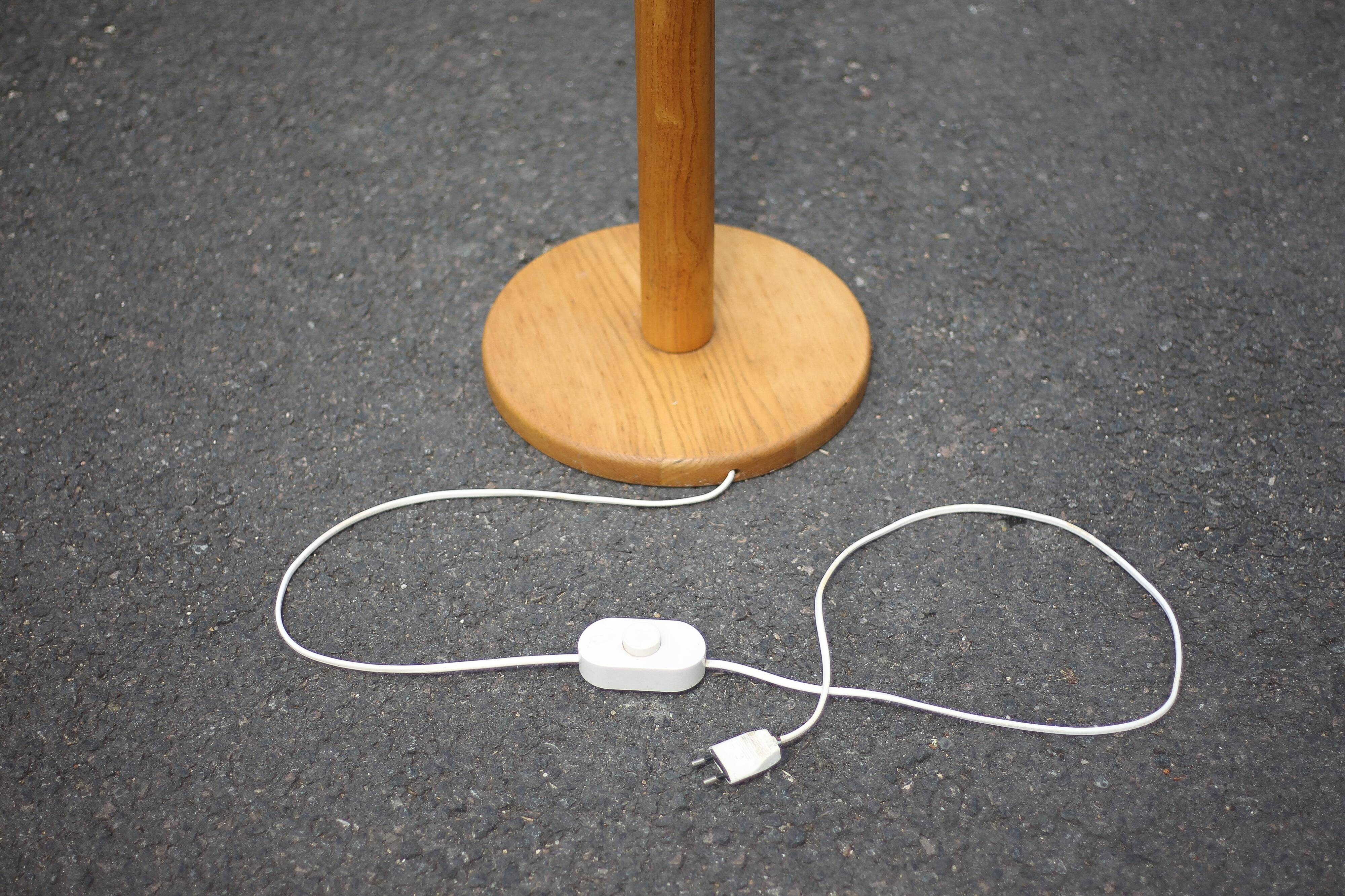 Vintage fir wood floor lamp, floor lamp, wooden lamp