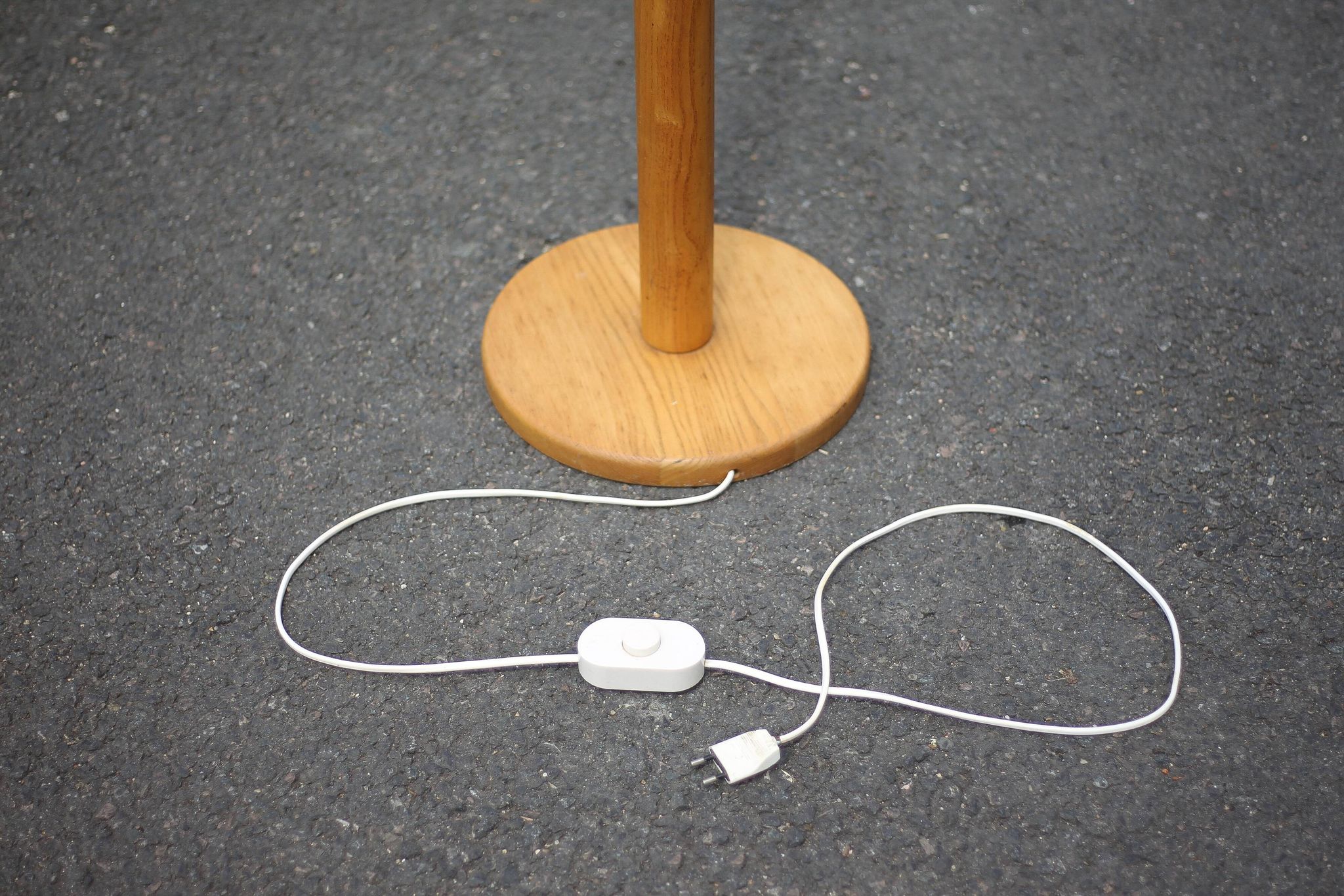 Vintage fir wood floor lamp, floor lamp, wooden lamp