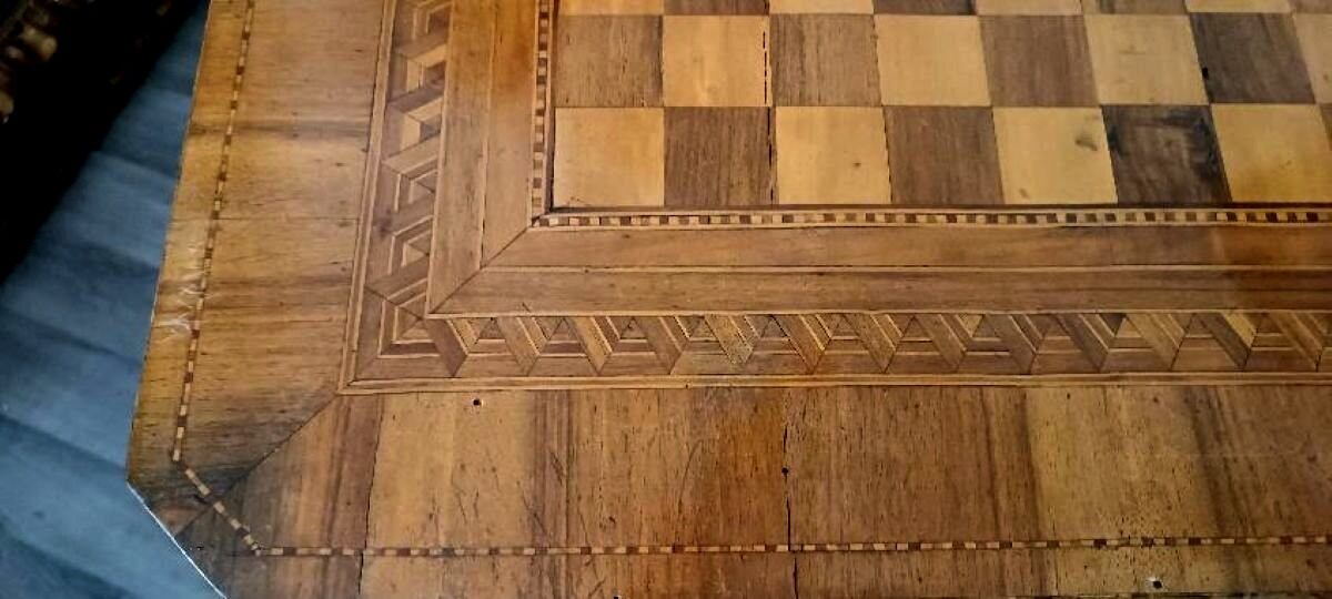 Table en marqueterie, 19th century Italy