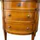 Commode demi-lune 3 tiroirs en merisier style Louis XVI