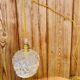 Globe pendant light in chiseled glass