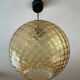 Vintage 70s smoked glass ball pendant light