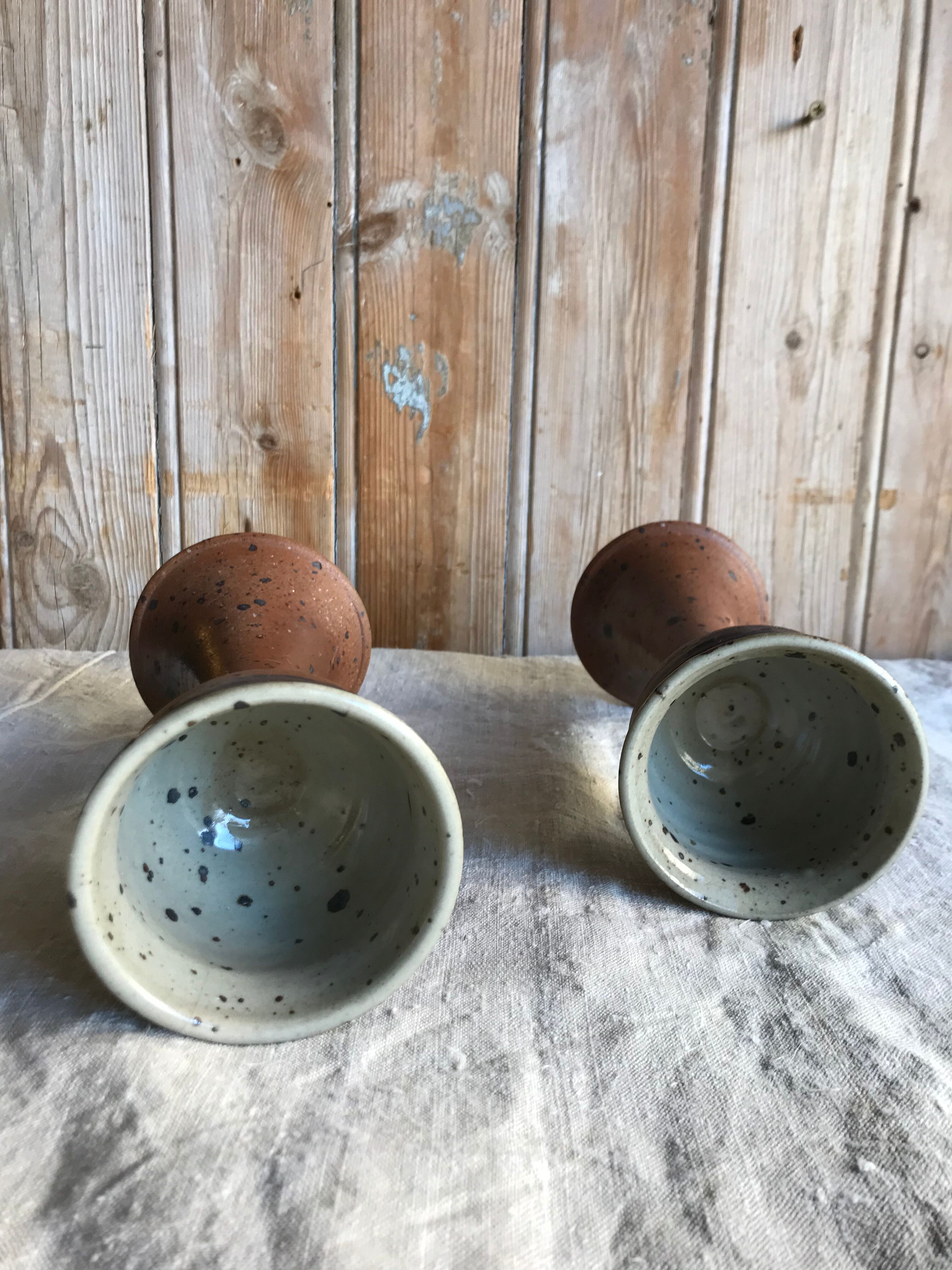 Stoneware candle holders