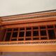 Children's bed wood and rattan feet compas vintage 60s