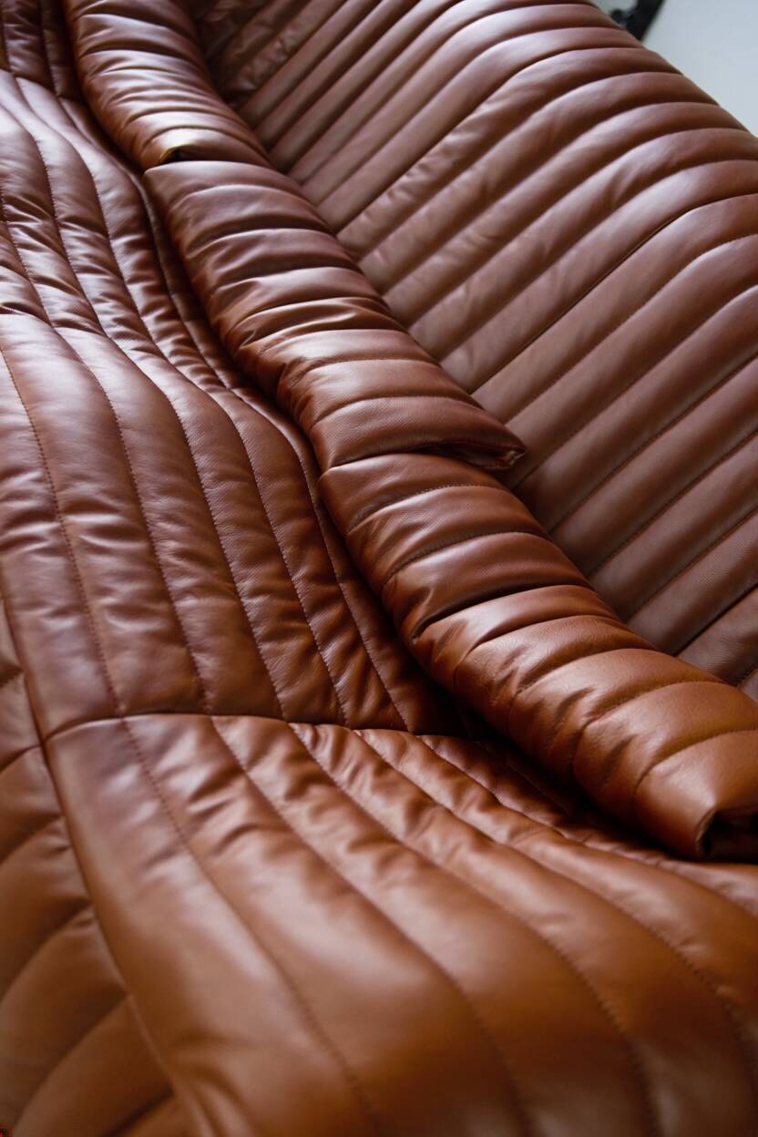 Sandra Set by Annie Hieronimus for Cinna –Cognac Brown Leather
