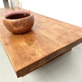 Solid oak coffee table, 1950s
