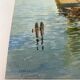 Watercolor illustration on cardboard