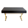 Console desk NV Gallery black wood and brass, 3 drawers.