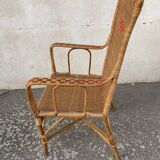 Vintage wicker armchair