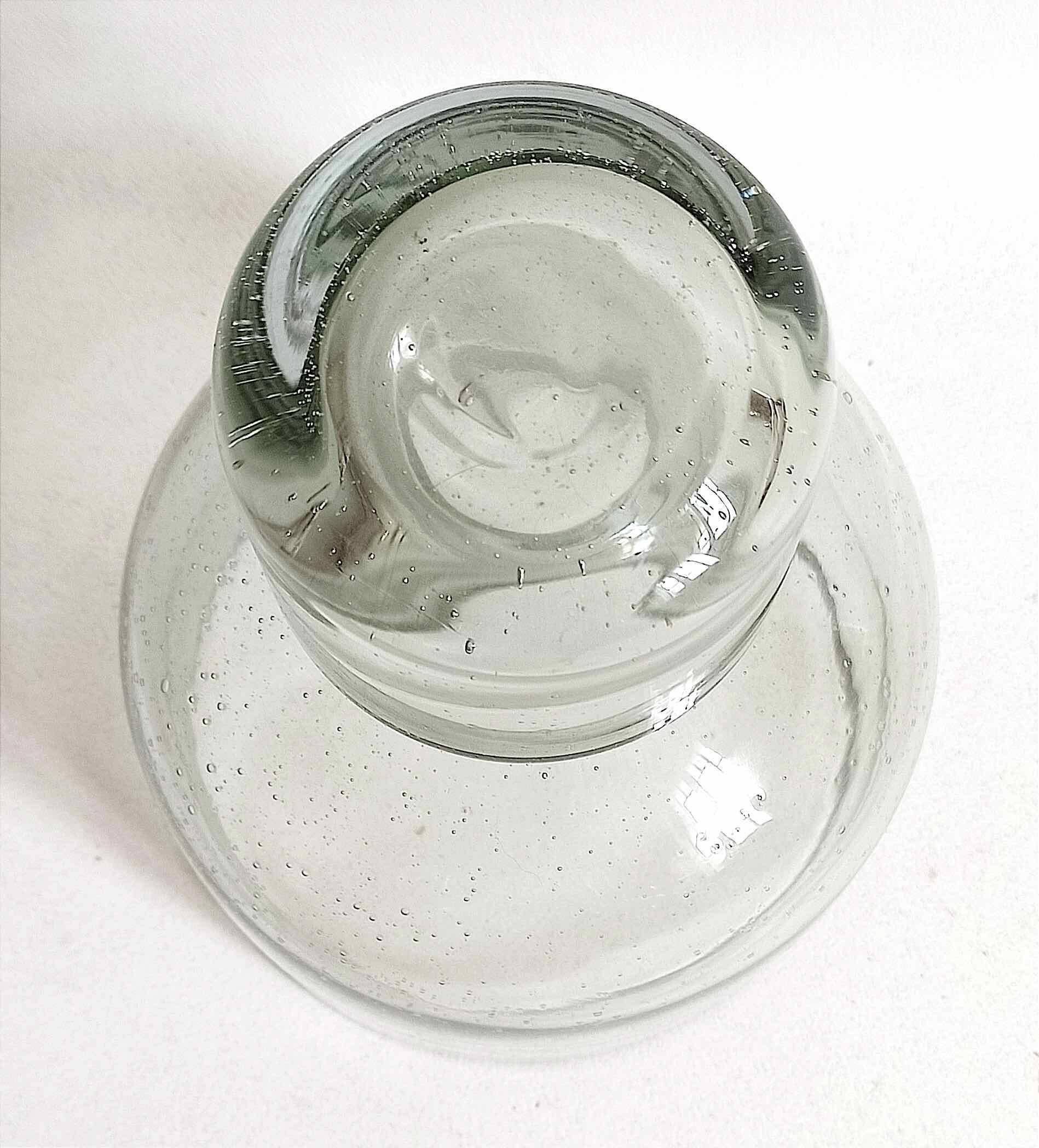 Bubble glass cup from the 70s, height 23 cm