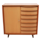 1950s chest of drawers bicolor maple/walnut