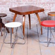 Mid-Century Czech Beech Piano Stool, 1940s