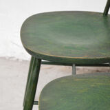 4 green chairs, 1960