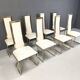 Chaises de salle à manger vintage en laiton par Belgo chrom, années 1970 - lot de 8