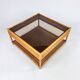 Bamboo and rattan coffee table with smoked glass top, 1970s