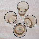 Ensemble de 4 verres à pieds fumés