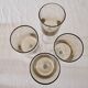 Set of 4 glasses with smoked feet