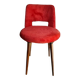 Vintage orange-red fur chair