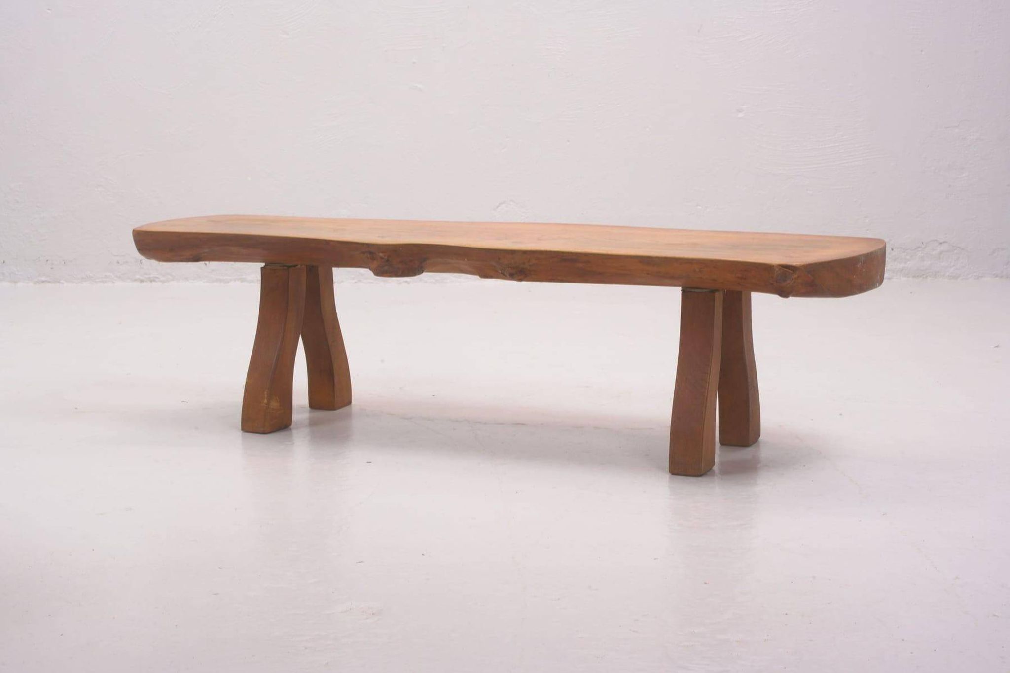 Organic Coffee Table / Bench in Solid Elm by C.A. Beijbom, The Modern Scandinavian