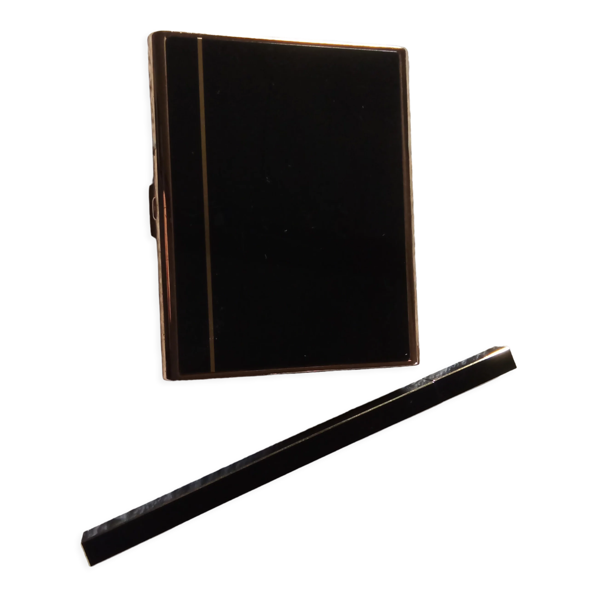 Cigarette case and vintage lighter