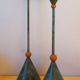 Memphis candlesticks, Christian de Beaumont, 1980