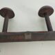 Patère murale vintage  bois décor bambou