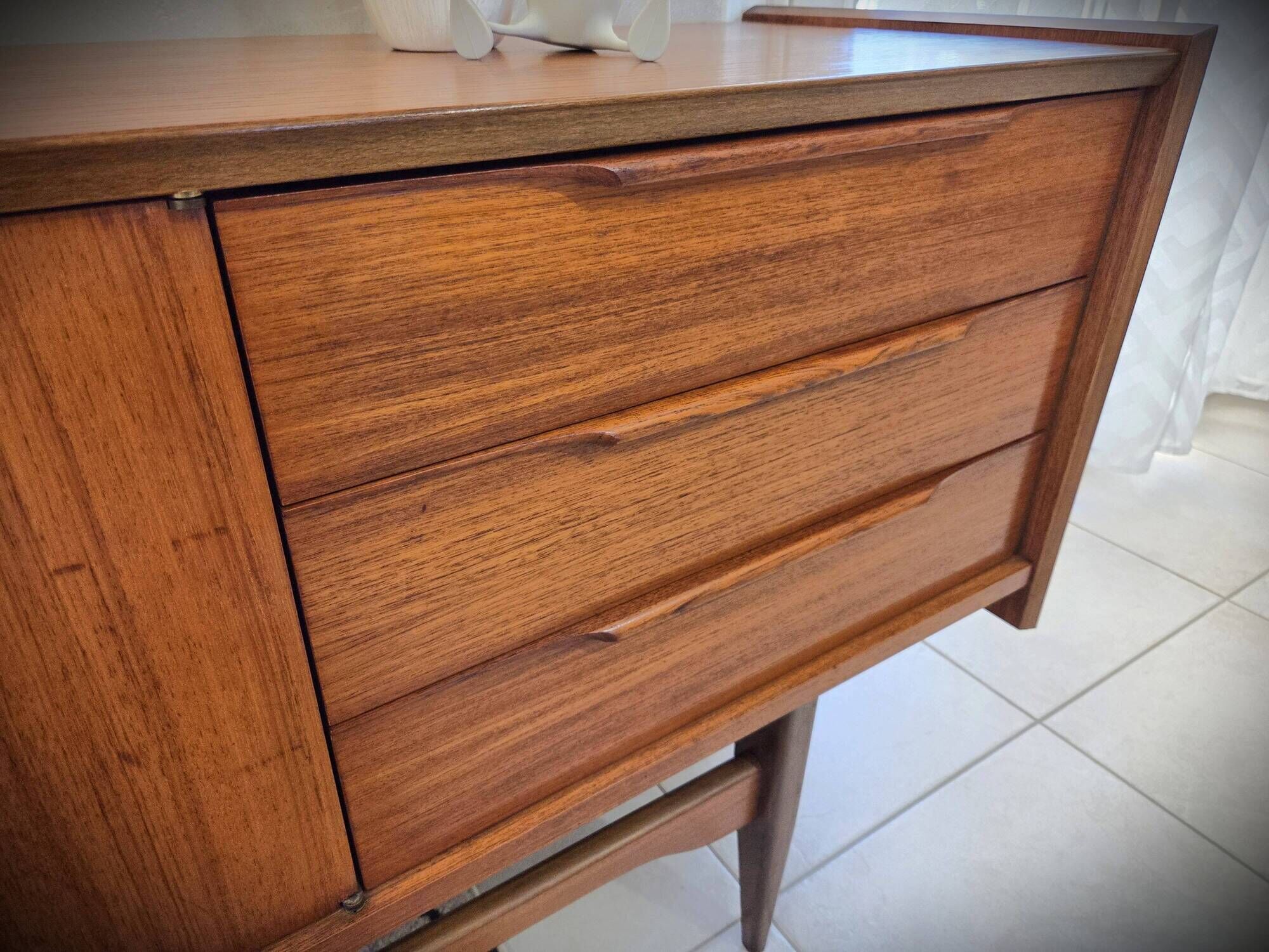 Low teak sideboard Scandinavian design