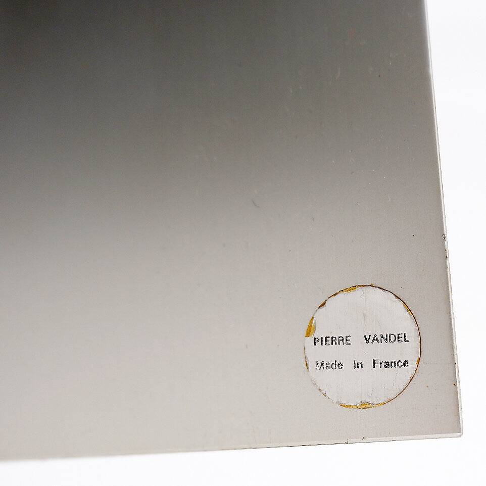 Aluminum Magazine Rack by Pierre Vandel for Espace Pierre Cardin, 1970s