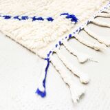 Azilal Moroccan Berber rug with majorelle blue patterns 2.50x1.43m