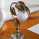 lampe fleur laiton et opaline