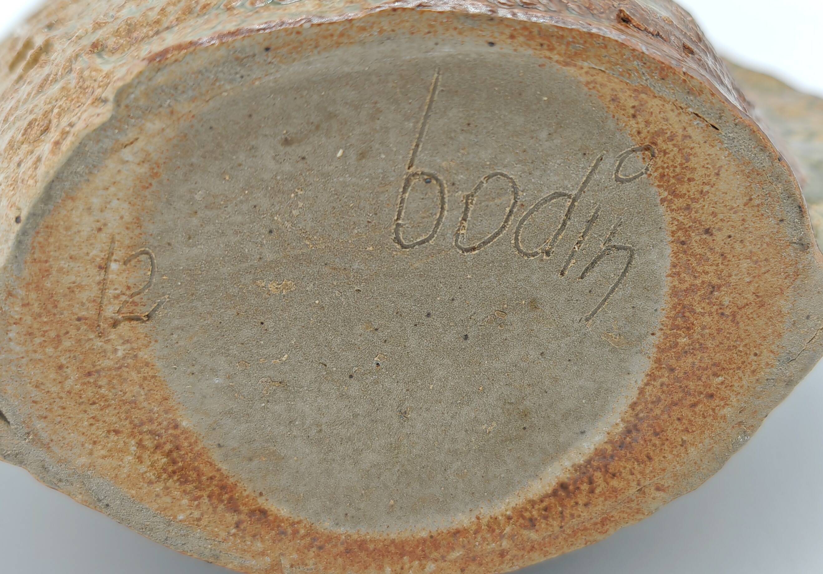 Fern vase in glazed stoneware by Chrislaine Bodin