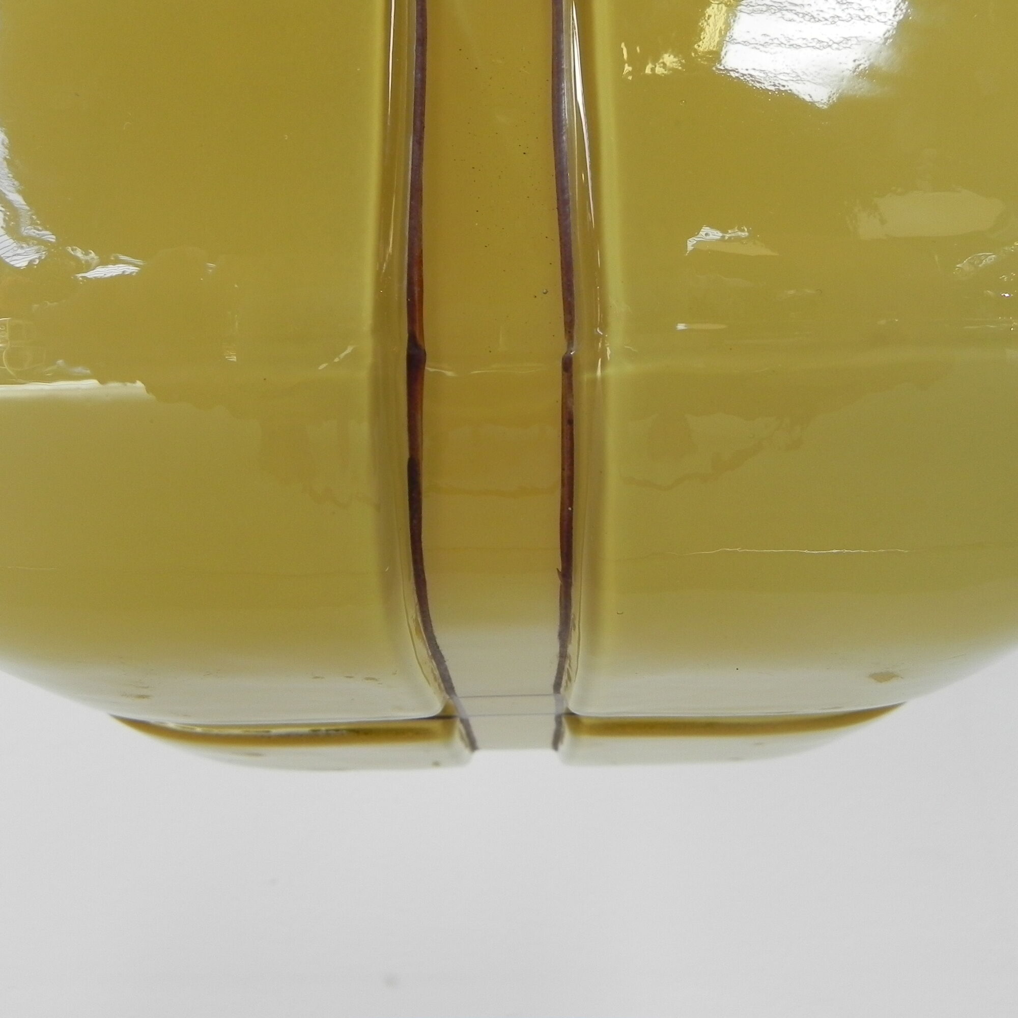 Art Deco hanging lamp with square glass shade