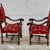 Living room (carved chairs and armchairs) in Louis XIII style