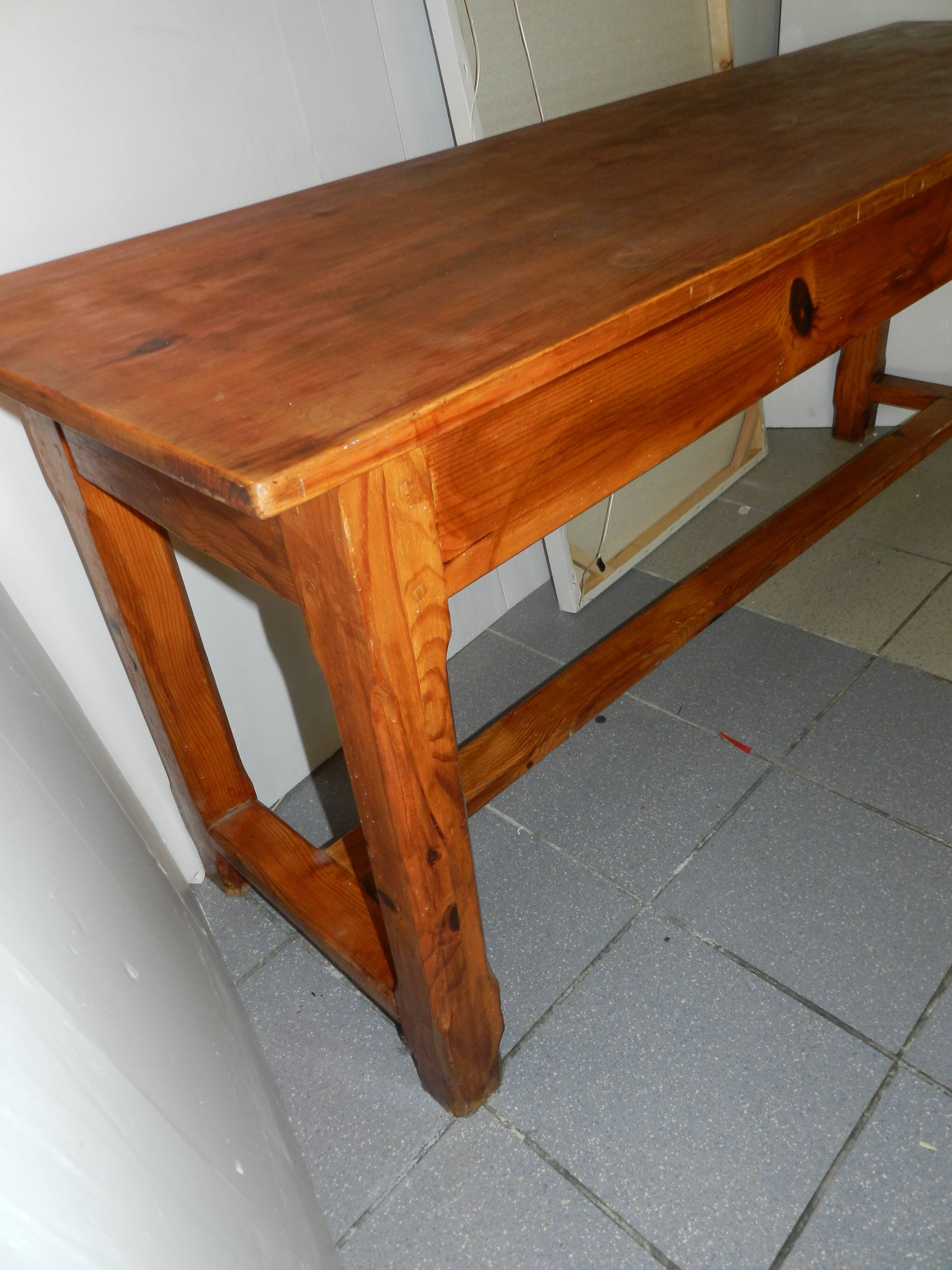 Wooden farm table