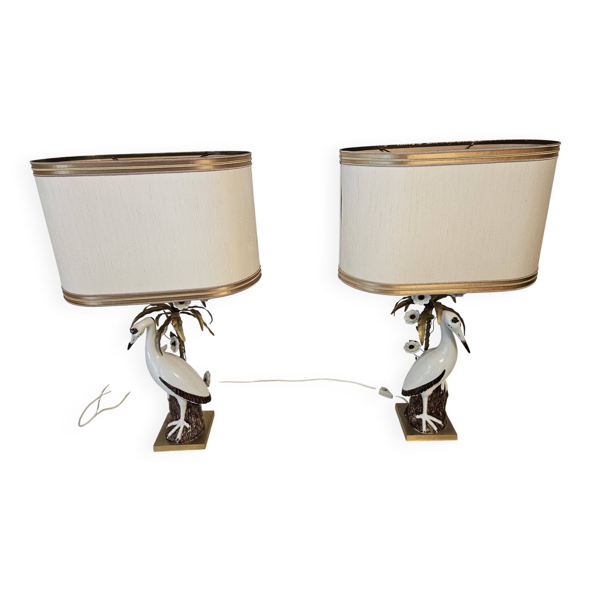Lamps/vintage, a pair of unique mangani lamps, italy, 1960s/1970s.