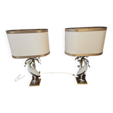 Lamps/vintage, a pair of unique mangani lamps, italy, 1960s/1970s.