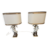 Lamps/vintage, a pair of unique mangani lamps, italy, 1960s/1970s.