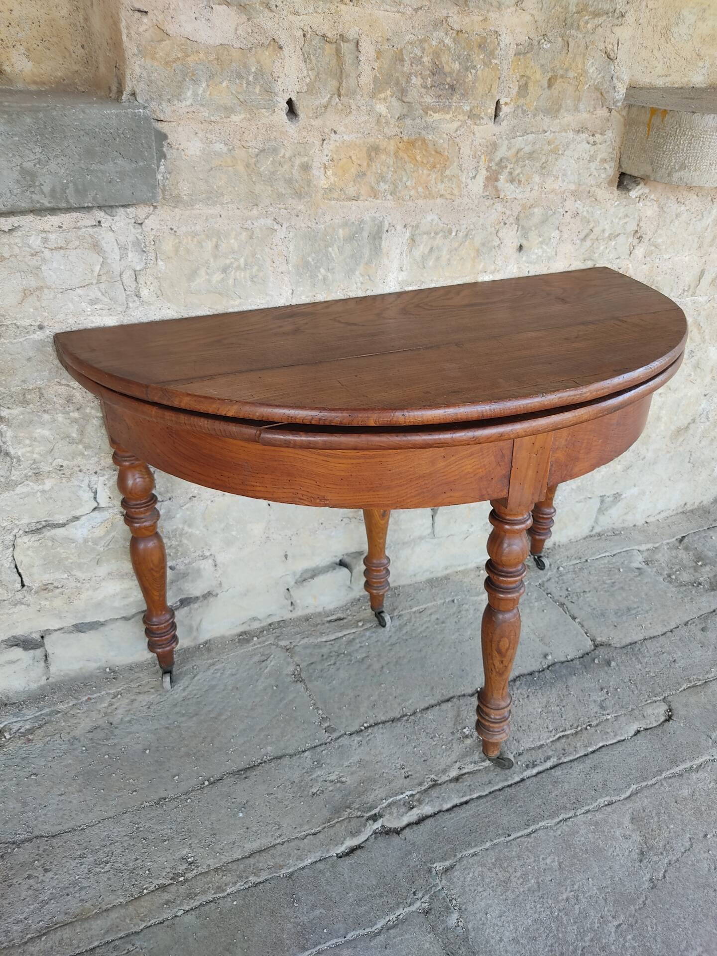 Demi-lune console table