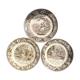Set of 3 talking plates in Montereau earthenware "Louis Lebeuf Montereau"