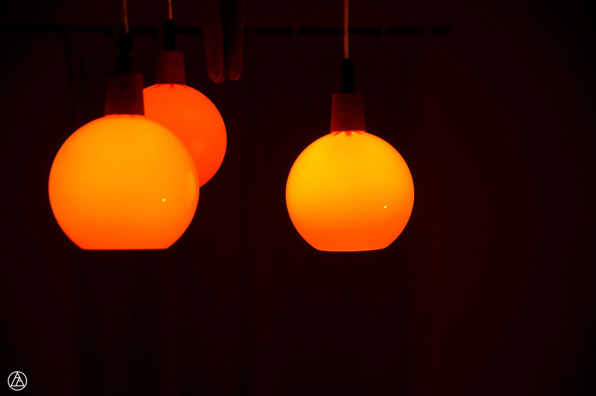 Opaline globe chandelier