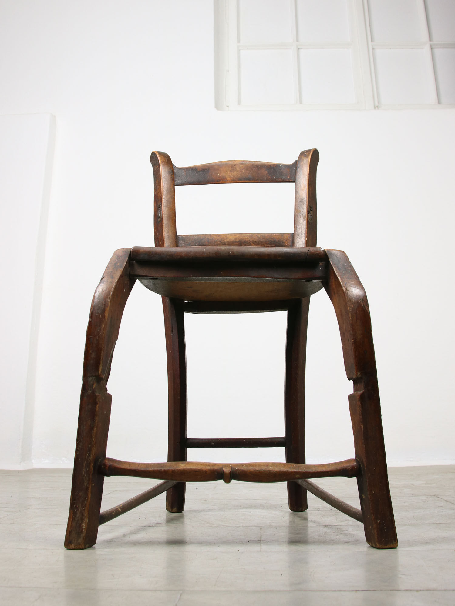 Antique Patinated Children's Chair, 1890s