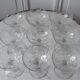 Set of 9 champagne glasses in crystal engraved XIXth