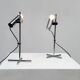 Ensemble de deux lampes de table en chrome par Targetti