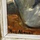 Roux Abougit: Oil on canvas painting circa 1920-1930 the old man