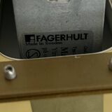 Pair of brass and perspex wall lights, Fagerhult Sweden 1970
