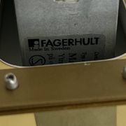 Pair of brass and perspex wall lights, Fagerhult Sweden 1970