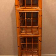 1980s bamboo and rattan bookshelf/shelf