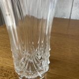 Chiseled crystal vase