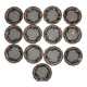 Set of 13 small porcelain snack plates from the 50s