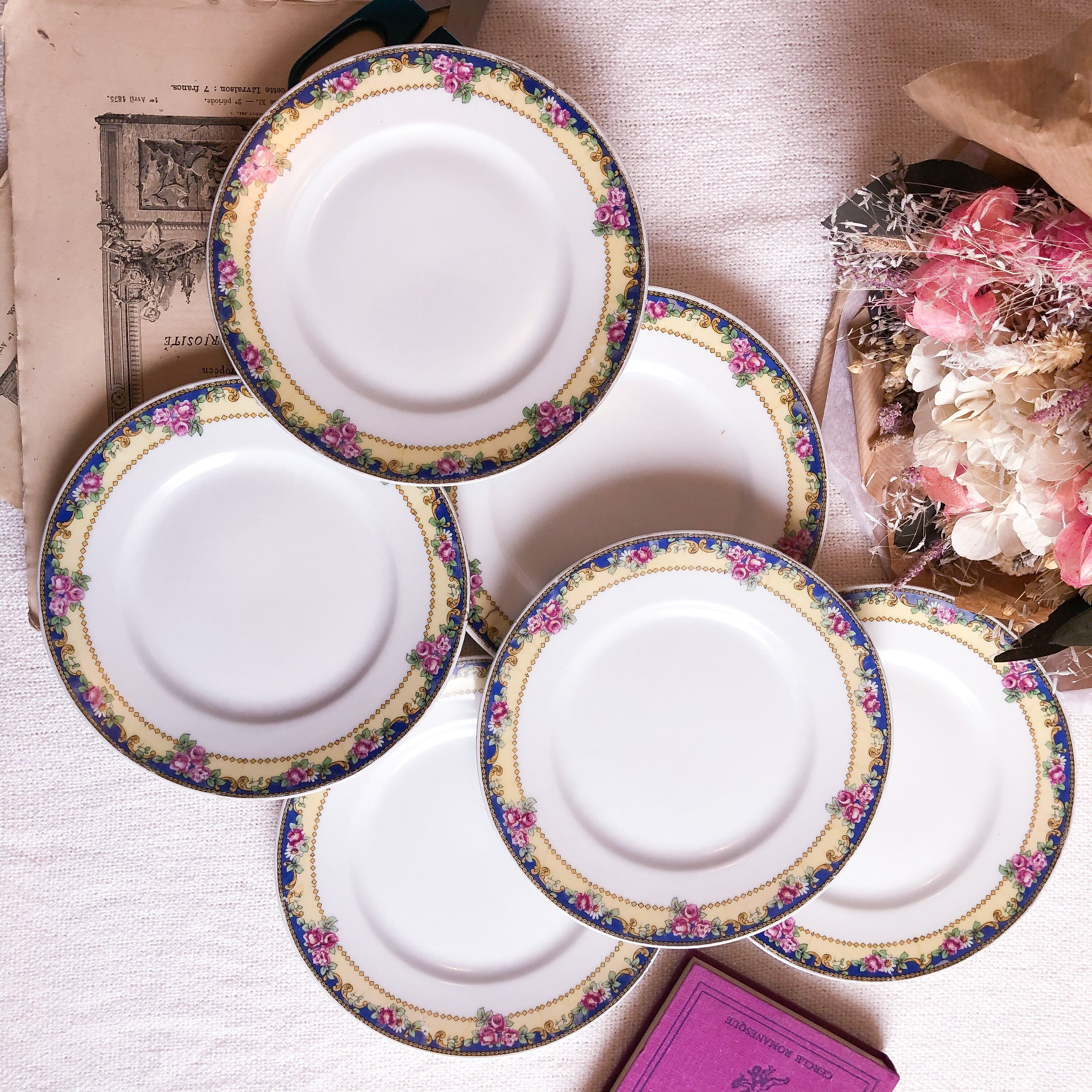 Set de 6 assiettes à dessert en porcelaine